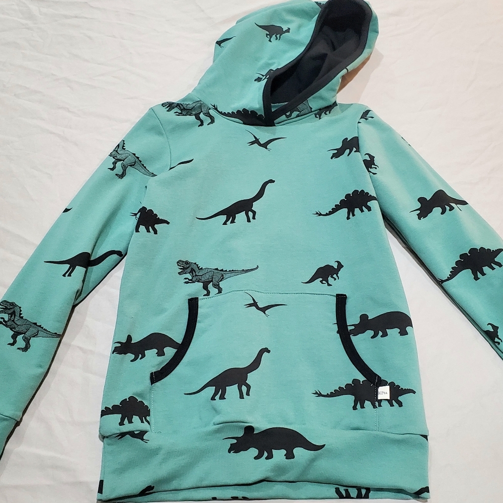 Kids Dinosaur Hoodie - Green